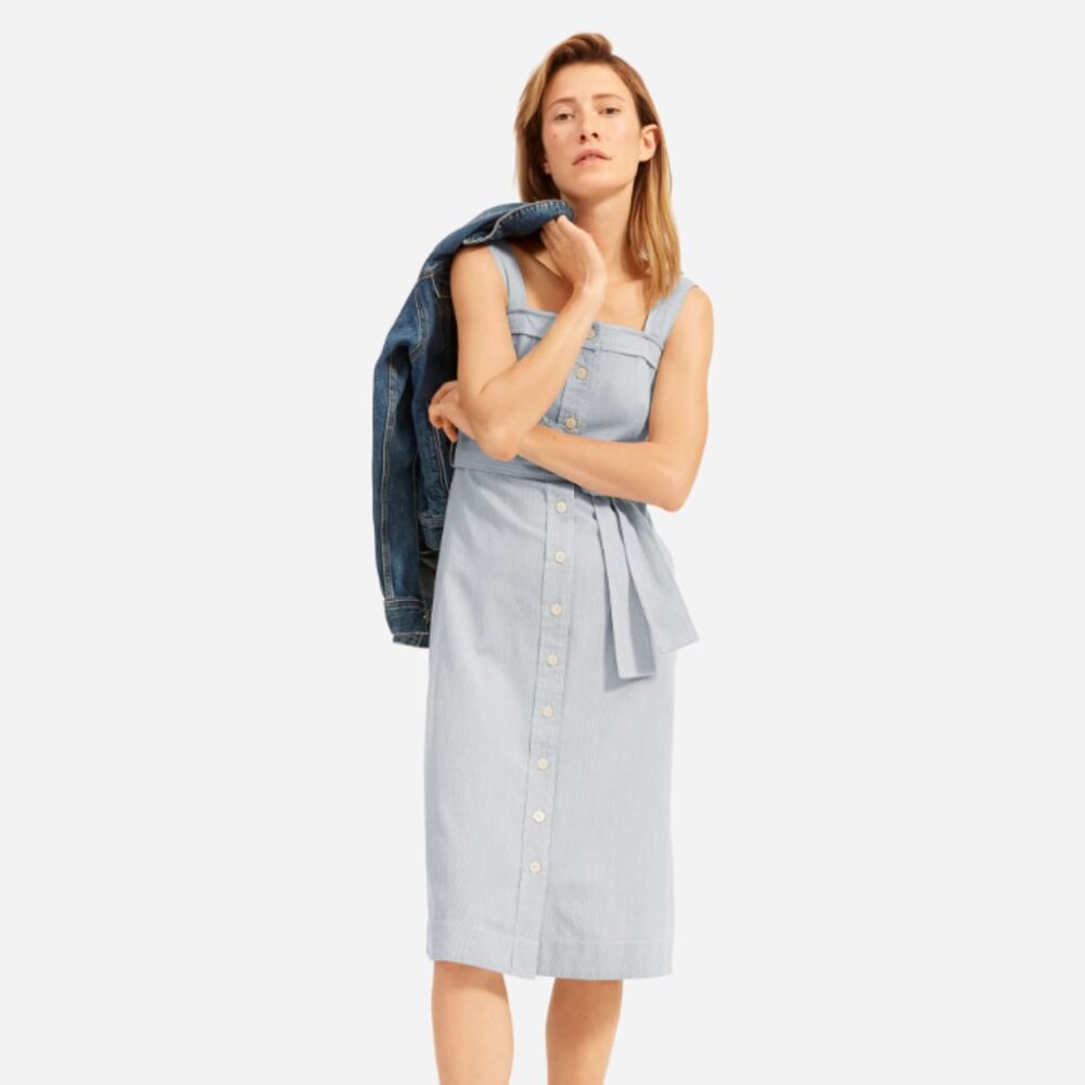 Everlane - The Cotton Weave Picnic Dress in Size 4